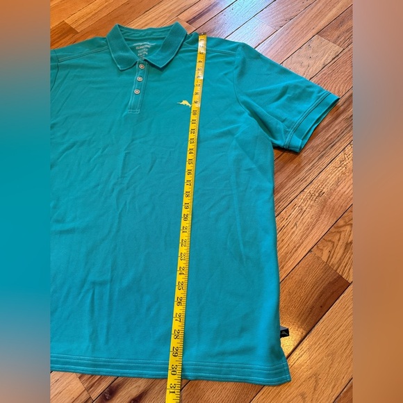 Tommy Bahama Polo Mens Size XXL Shirt Short Sleeve Golf Island Zone Buttons Teal - Picture 13 of 14